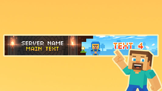 Create a Minecraft server banner cover