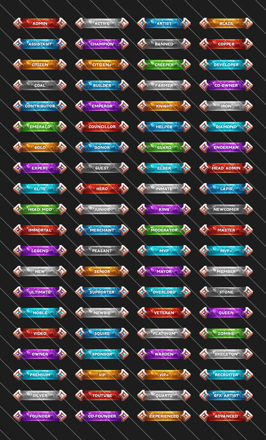 Crystallized Forum Rank Tags Pack