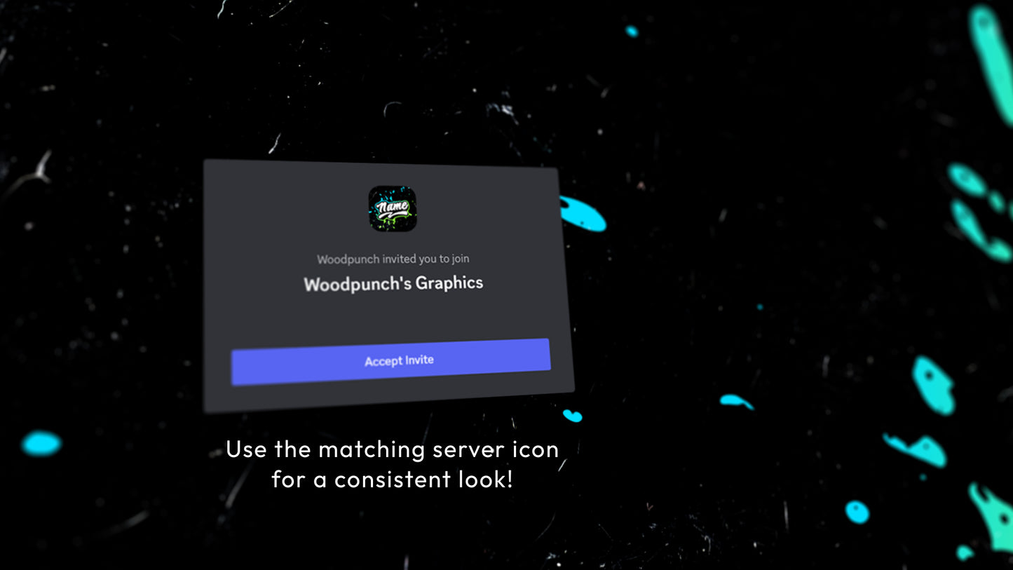 Discord invite background green close up