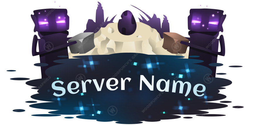 Minecraft Enderman Server Logo