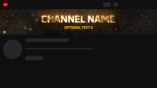 Golden YouTube Channel Banner