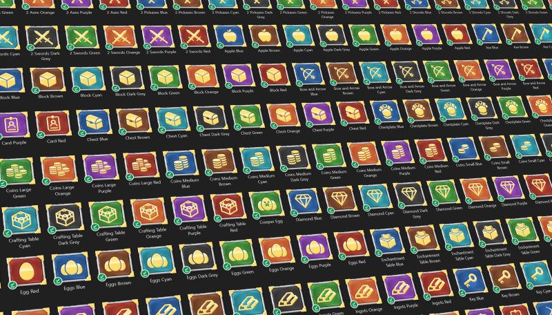 Hundreds of Minecraft donation icons