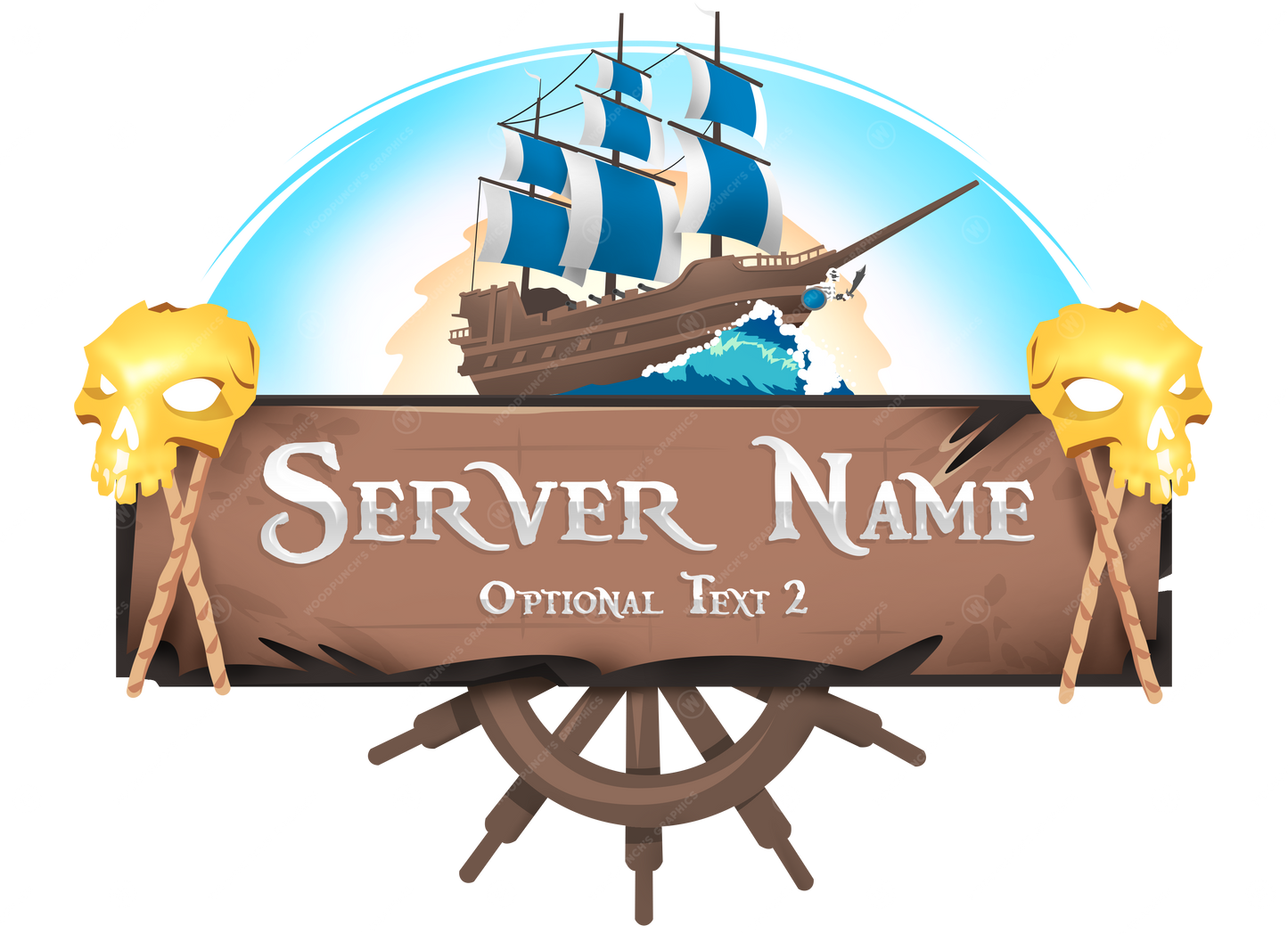 Pirate Ship Minecraft Server Logo