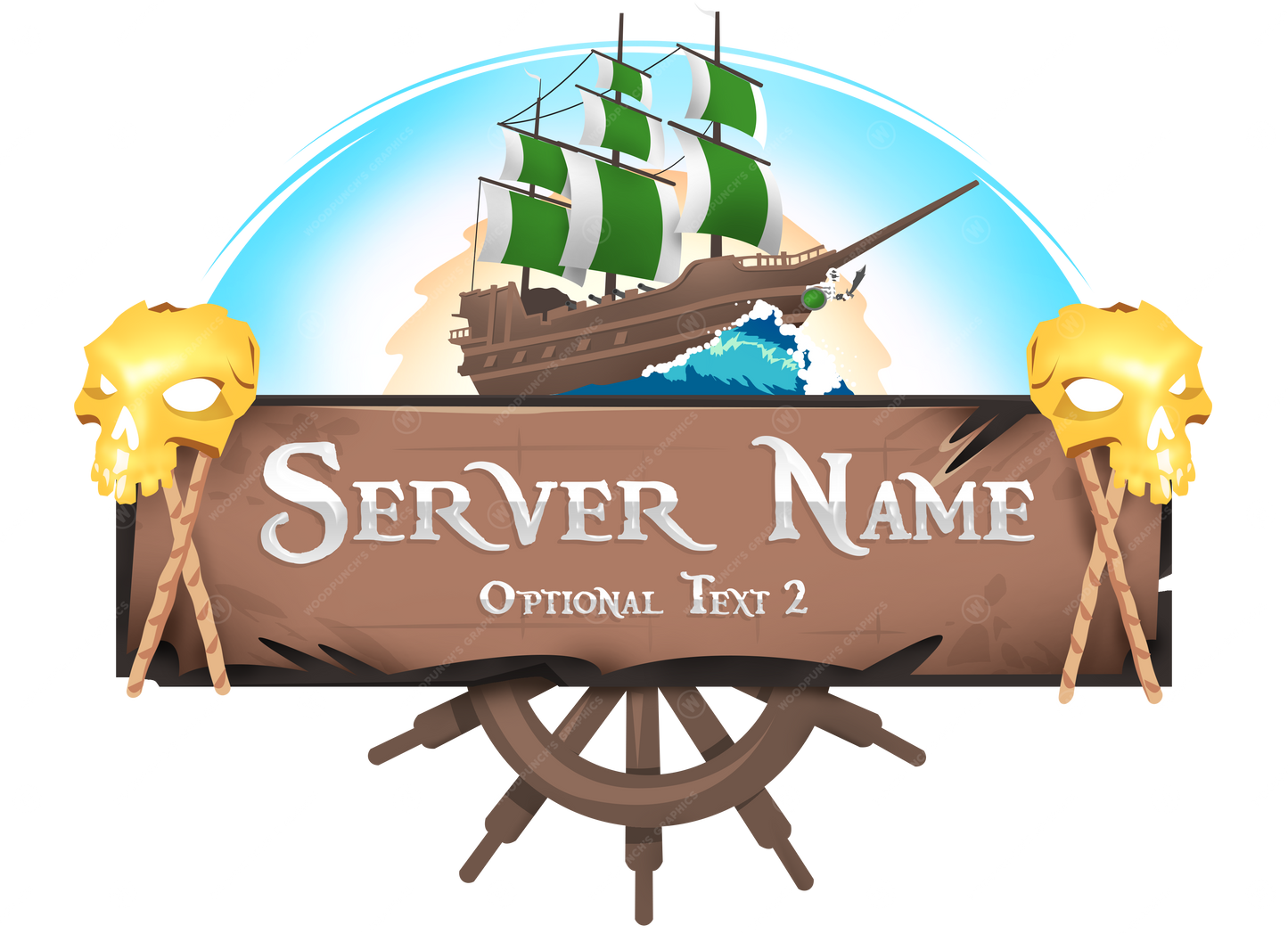 Pirate Ship Minecraft Server Logo