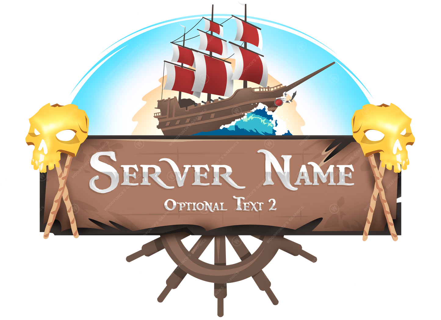 Pirate Ship Minecraft Server Logo