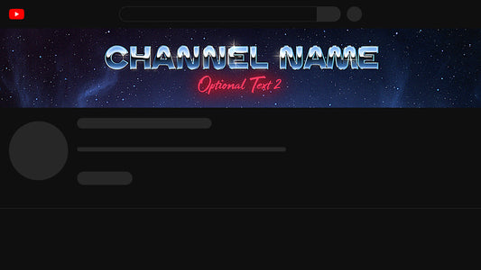 Retro Synthwave YouTube Channel Banner