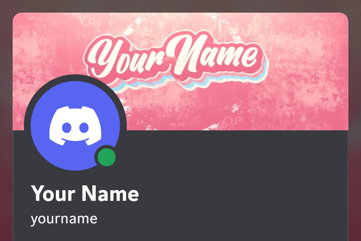 Vintage Discord profile banner, pink, shown on a Discord profile