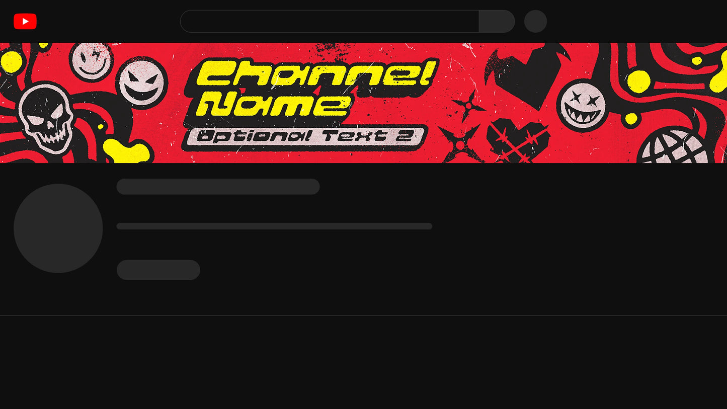 Retro 2000s YouTube Channel Banner Red