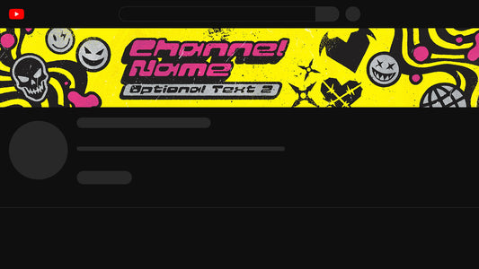 Y2K YouTube Channel Banner Yellow