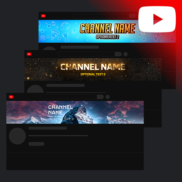 Examples of YouTube channel banners