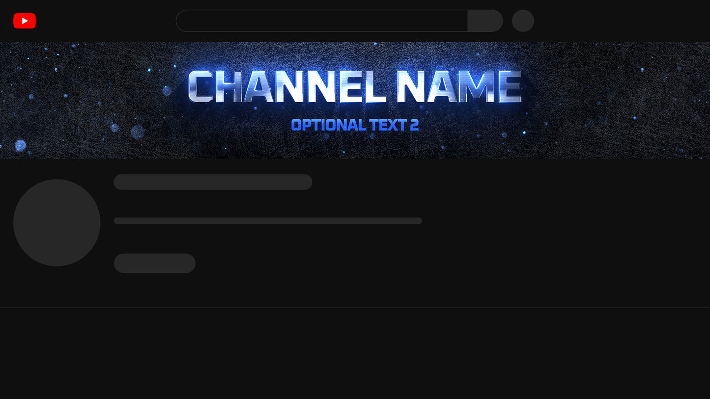 banner de canal de YouTube Azul
