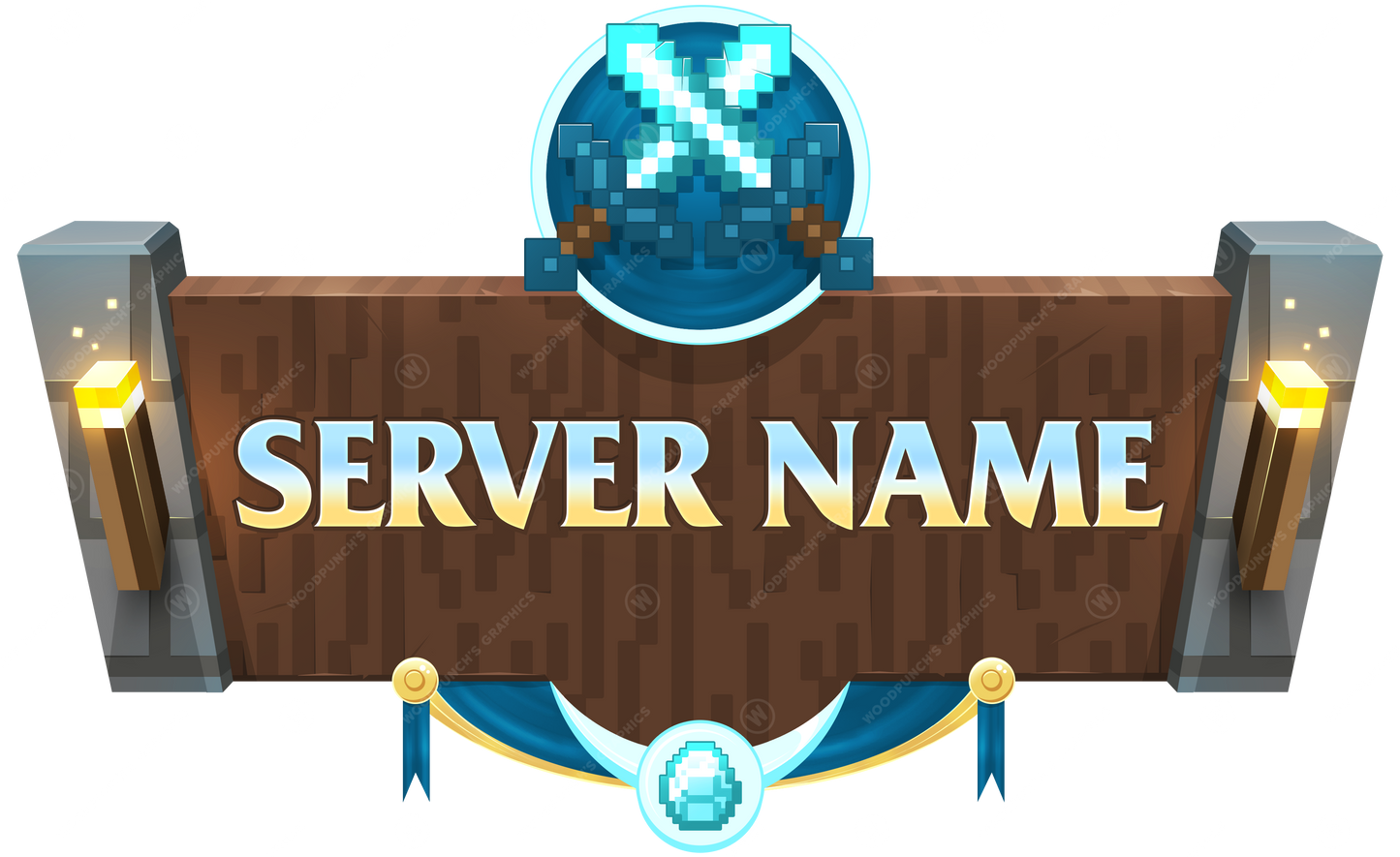 Logotipo de servidor de Minecraft Factions 2