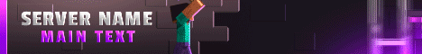 Minecraft Prison Server Banner Purple