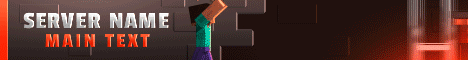 Minecraft Prison Server Banner Orange