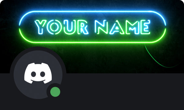Neon Discord Profile Banner Blue
