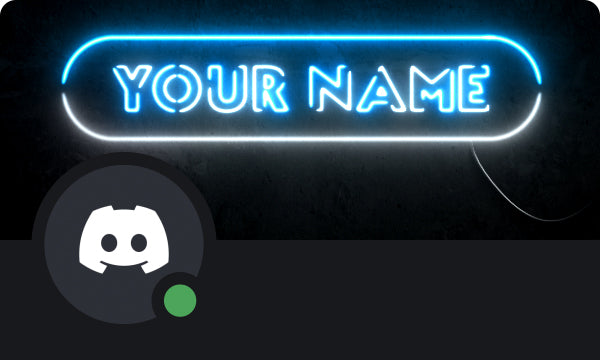 Neon Discord Profile Banner Blue