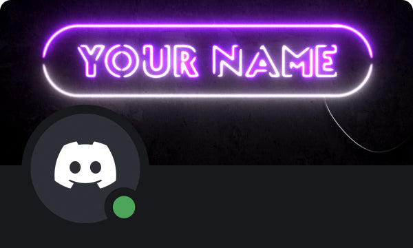Neon Discord Profile Banner Purple