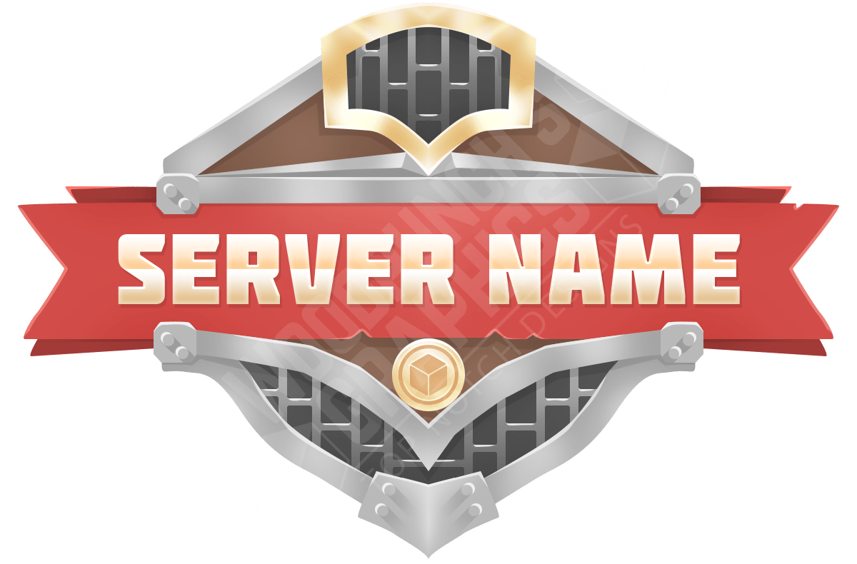 Steel Shield - Minecraft Server Logo Template – Woodpunch's
