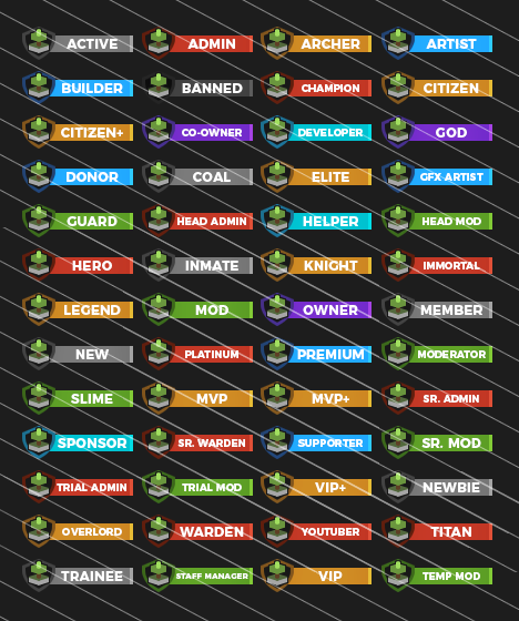 52 Minecraft Forum Ranks Pack - Now Available!