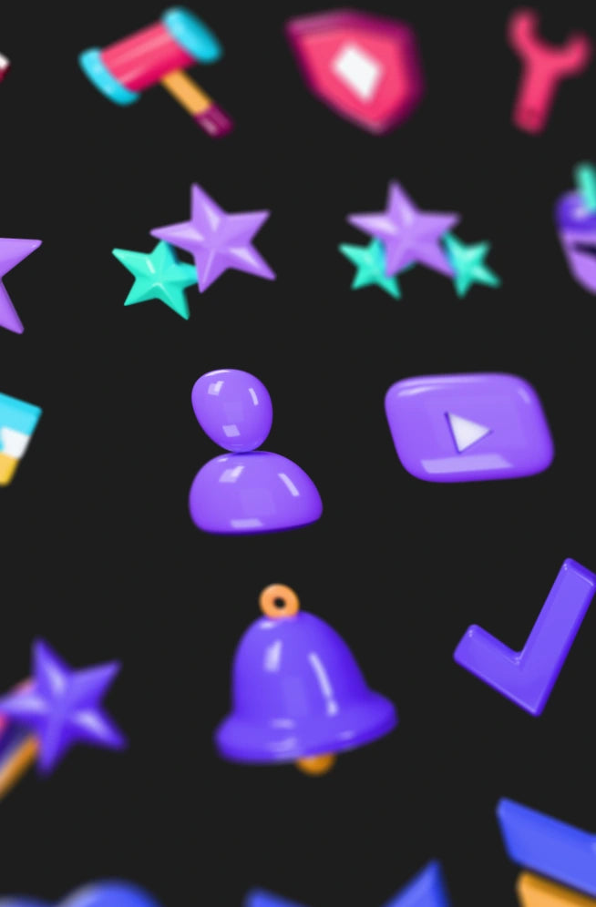 Candy Discord role icons — color gradient close-up