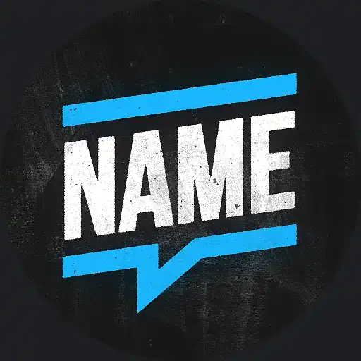Animated Black background with 'NAME' text in white and blue lines