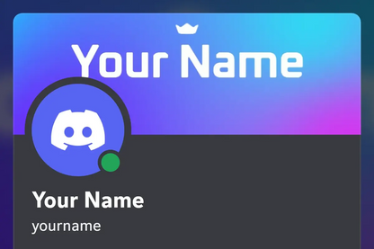 Crown Discord profile banner, purple, animated, shown on a Discord profile