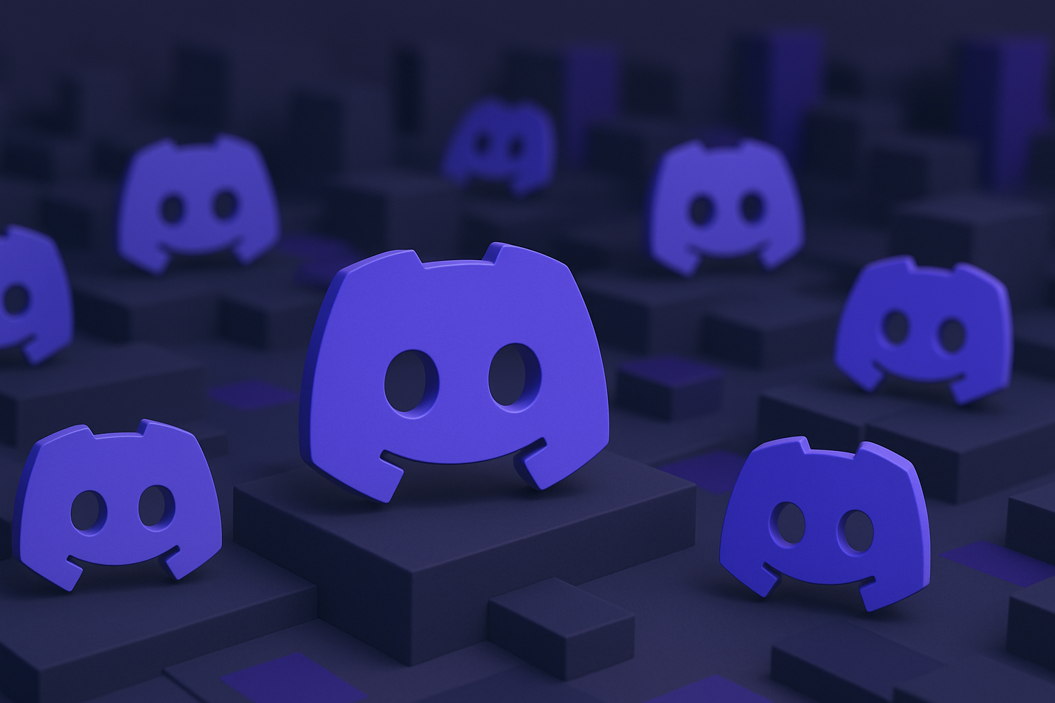 Discord logo 3D background