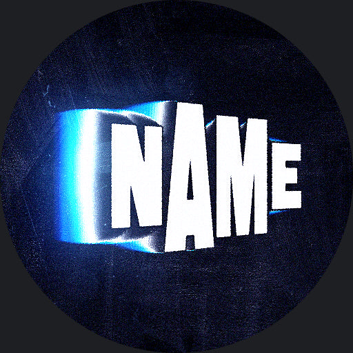 Circular PFP with 'NAME' text and colorful background