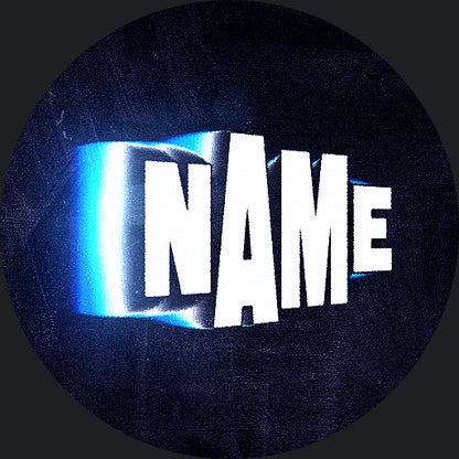 Circular PFP with 'NAME' text and colorful background
