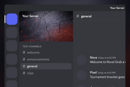 Ember Discord server banner, animated, shown in a Discord server