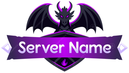 Ender Dragon - Minecraft Server Logo — purple colorway