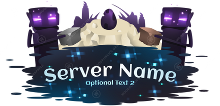 Minecraft Enderman Server Logo 2