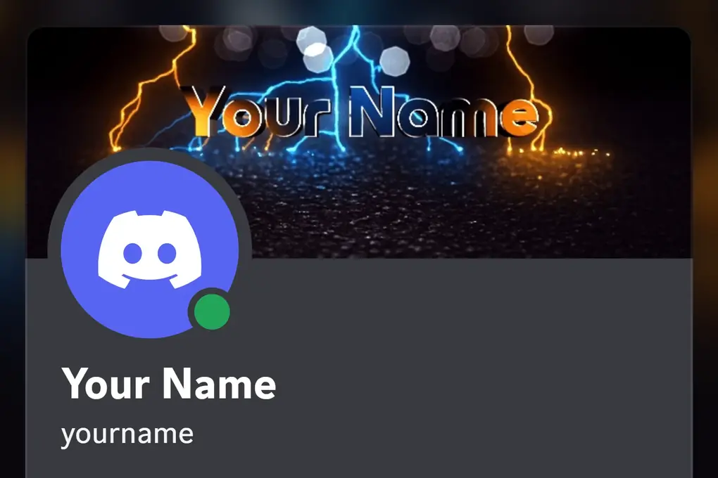 Energy Discord profile banner, animated, shown on a Discord profile