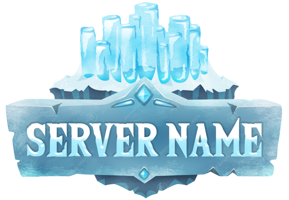 Logotipo de servidor de Minecraft Frozen