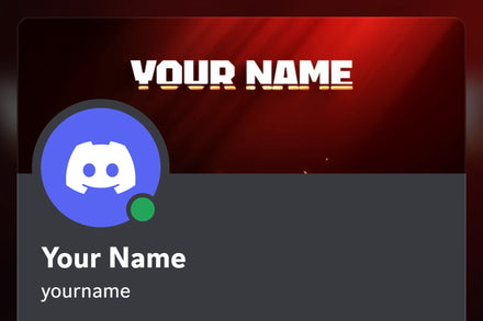 Fuego Discord profile banner, red, shown on a Discord profile