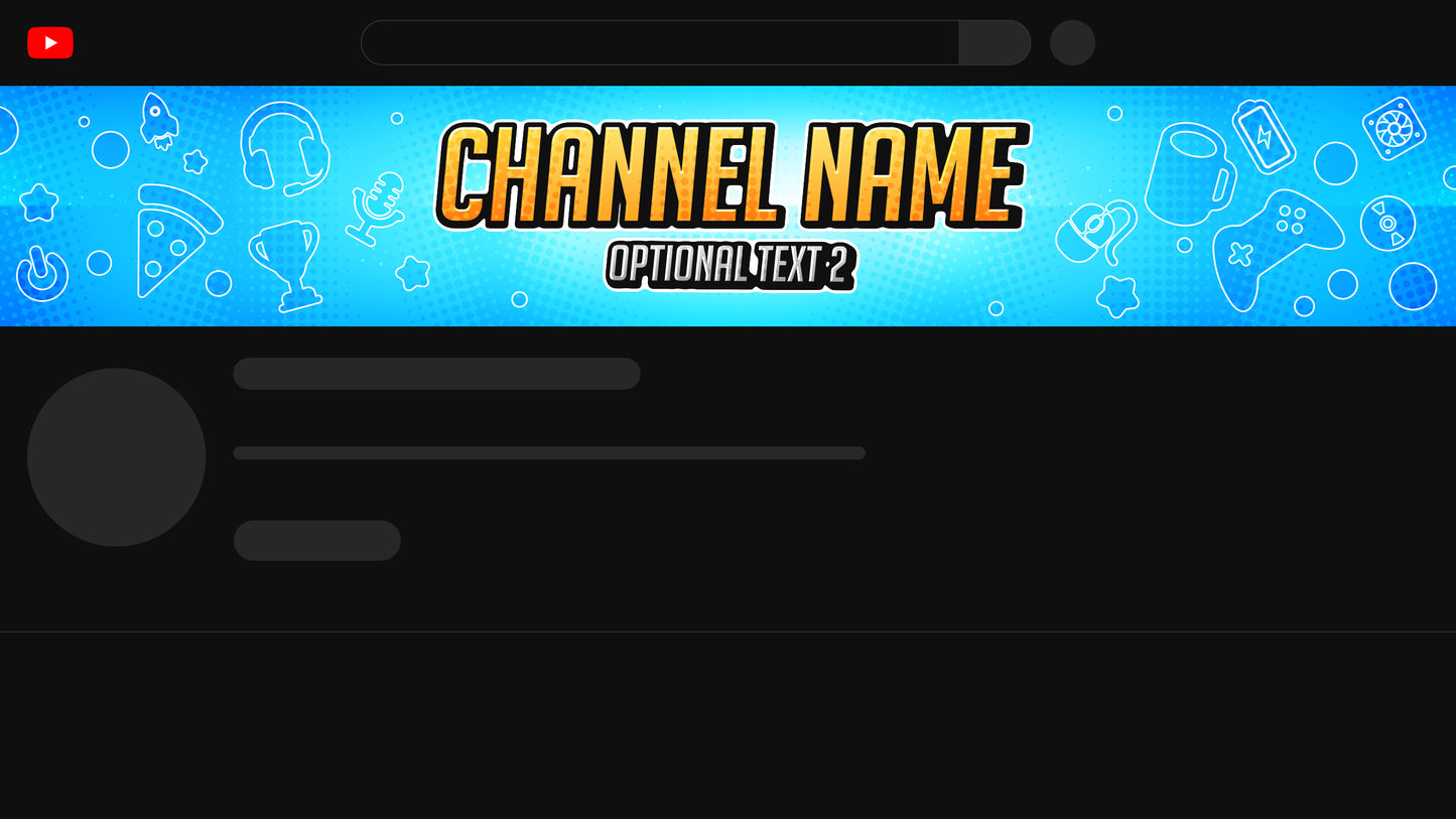 Gaming YouTube Banner Blue