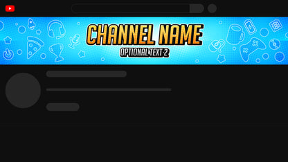 Gaming YouTube Banner Blue