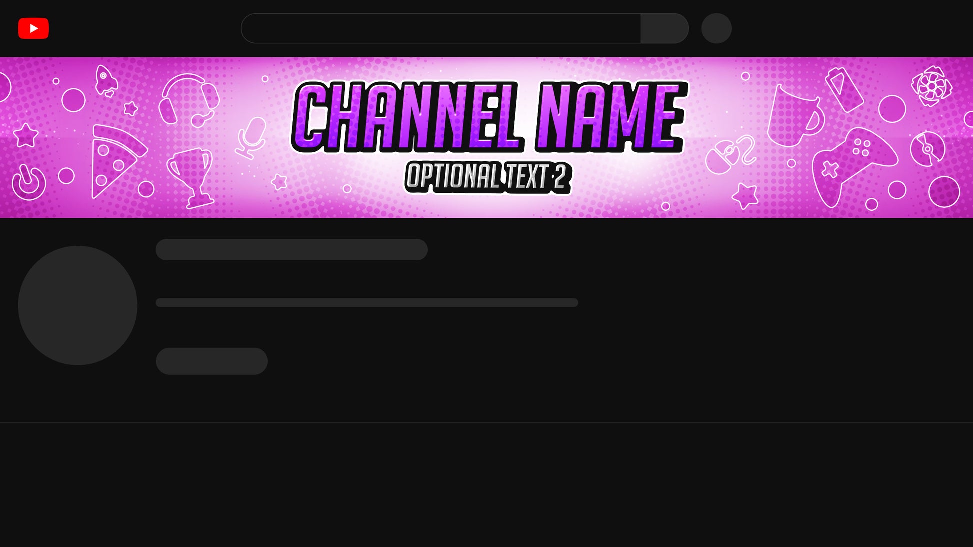 Gaming YouTube Banner Purple