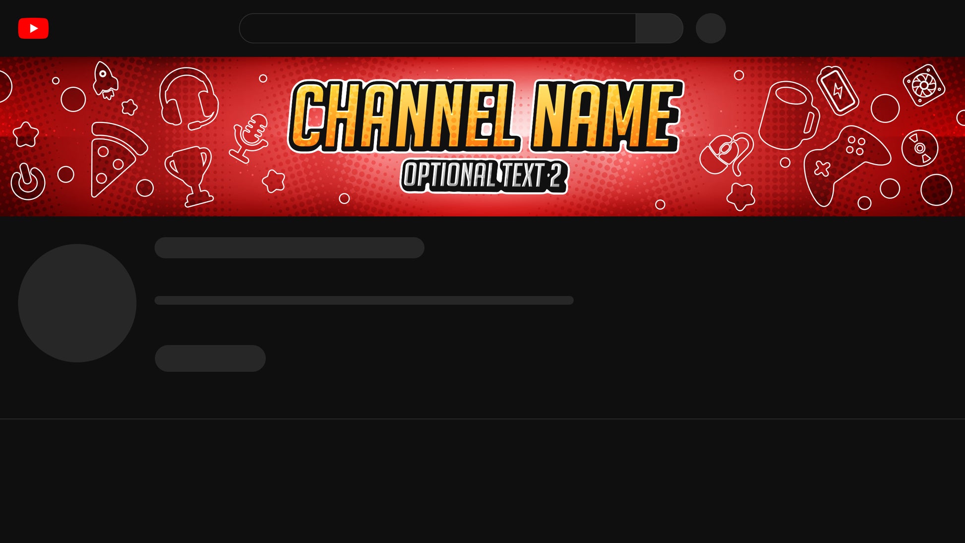 Gaming YouTube Banner Red