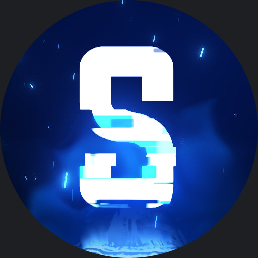 Glitch Discord Server Icon Blue