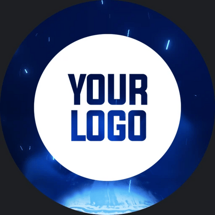 Glitch Discord Server Icon Blue — primary gallery design