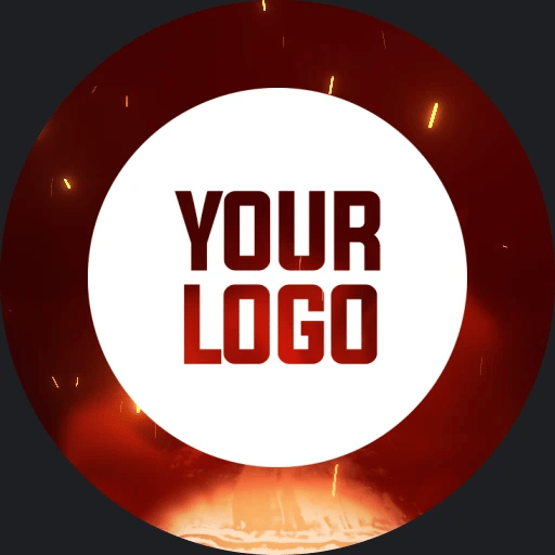 Glitch Discord Server Icon Orange – primäres Galerie-Design