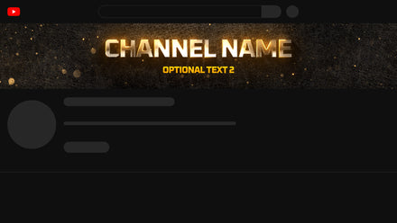 Golden YouTube Channel Banner