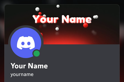 Kinetic Discord profile banner, red, animated, shown on a Discord profile