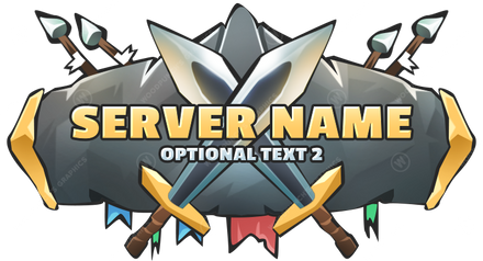 Kit PvP - Minecraft Server Logo — optional text layout