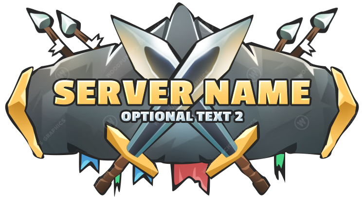 Kit PvP - Minecraft Server Logo — optional text layout