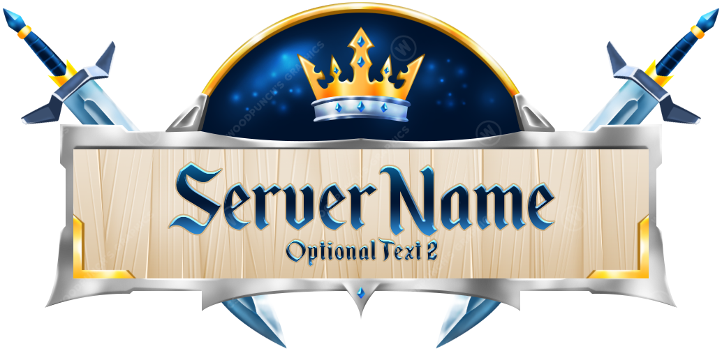 Luxury - Logo de servidor de Minecraft — combinación de colores azul, diseño de texto opcional