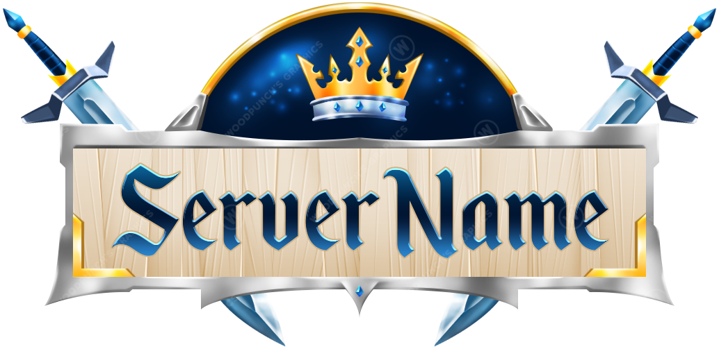 Luxury - Logo de servidor de Minecraft — combinación de colores azul
