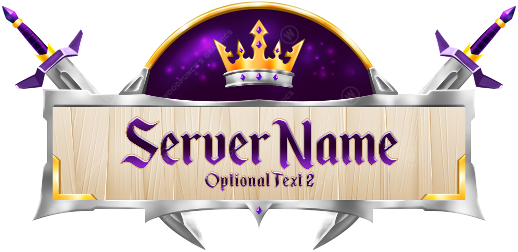 Luxury - Logo de servidor de Minecraft — combinación de colores morado, diseño de texto opcional