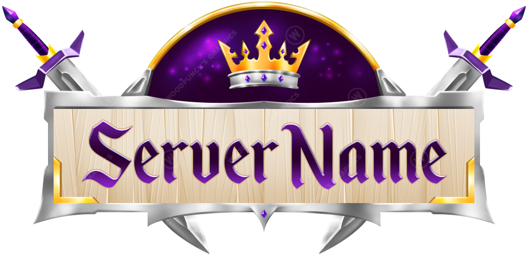 Luxury - Logo de servidor de Minecraft — combinación de colores morado